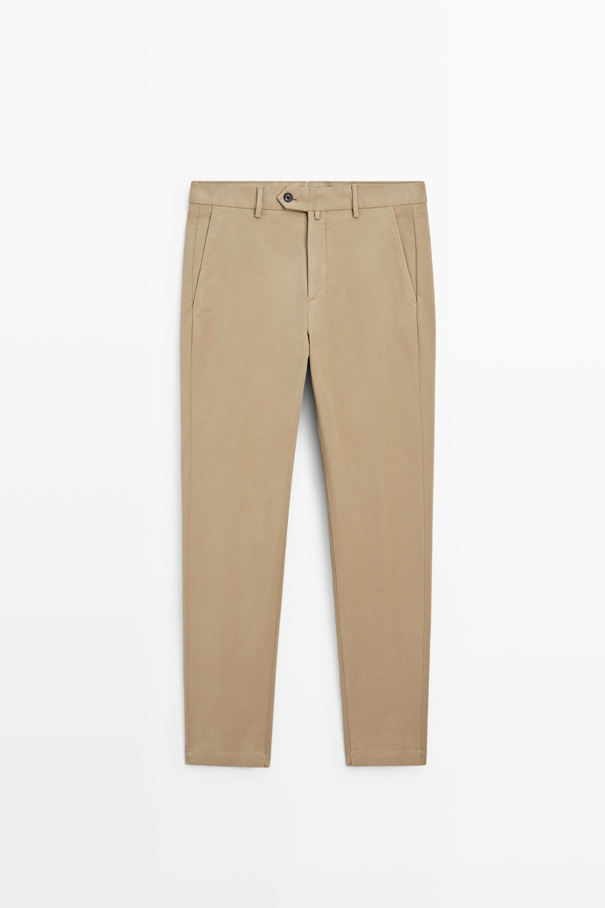 100% cotton slim fit pants